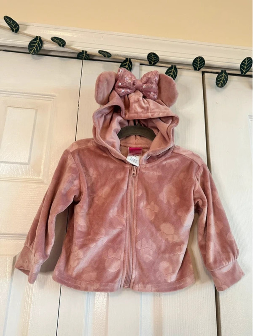 Disney Minnie zip up hoodie with Minnie ears